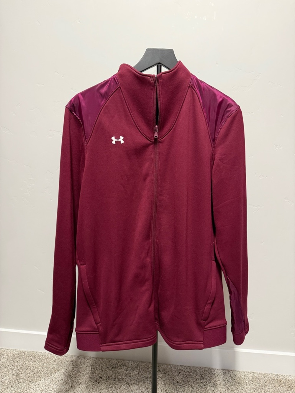 Under Armour Maroon Athletic Mesh Pullover